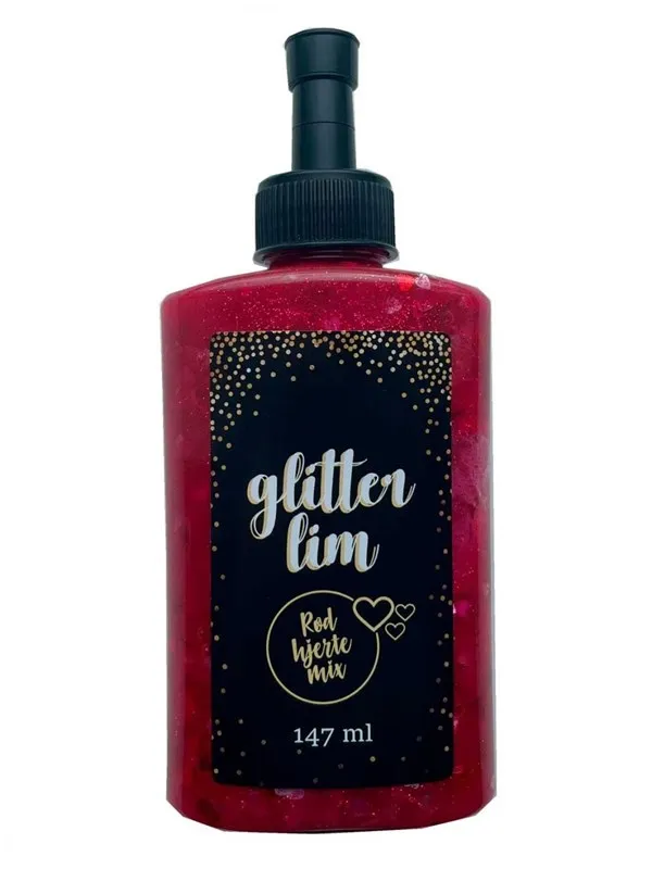 Hobby Mate Glitter Glue Red Heart Mix