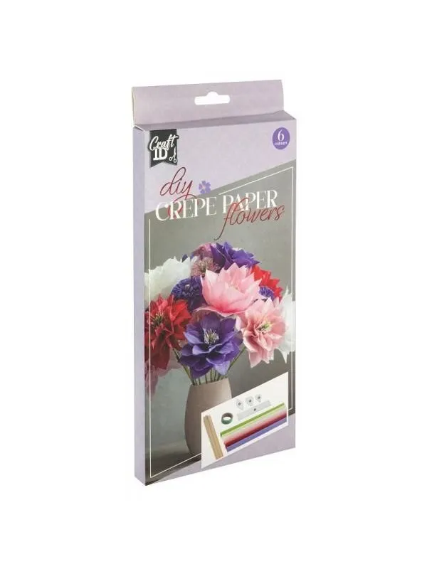 Creative Craft Group Crepe paper Flowers Set 6 sheets. 20*25cm.