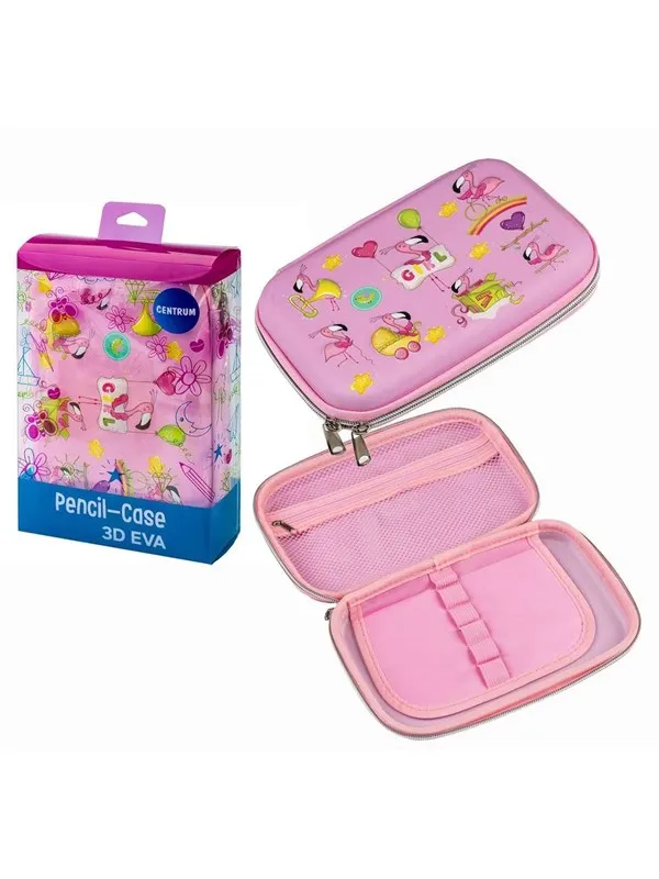 CENTRUM Pencil case PINK FLAMINGO 20*10*5cm.