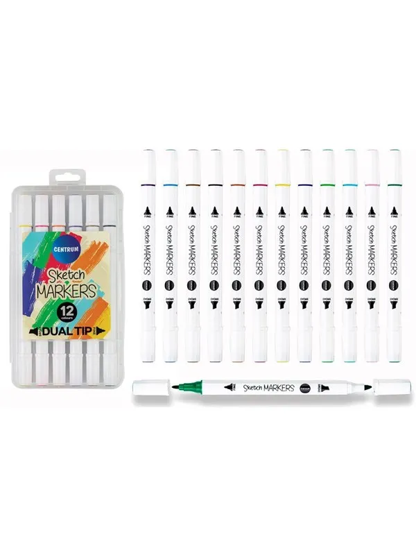 CENTRUM TWIN MARKERS 12 stk. etui