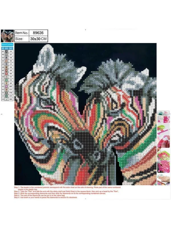 CENTRUM Diamond Painting 30*30cm. ZEBRAER