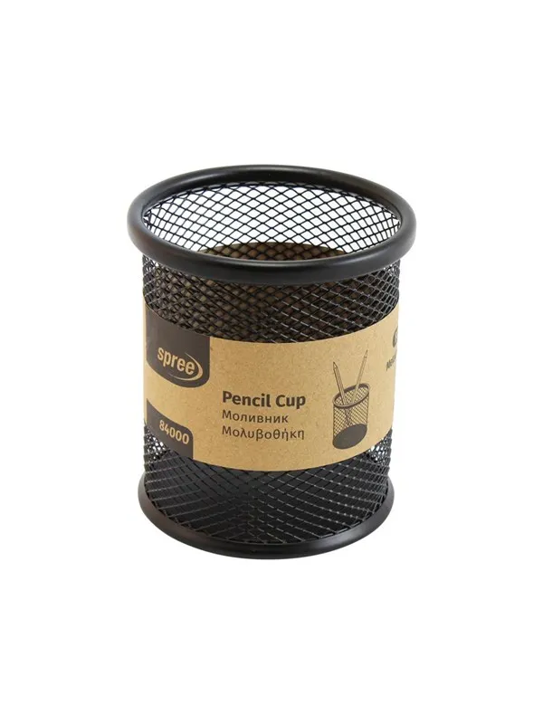 SPREE Metal pencil holder round BLACK