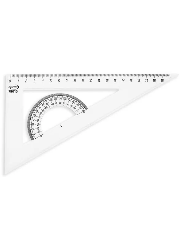 SPREE Triangle with protractor. 30-60-90-90 215mm