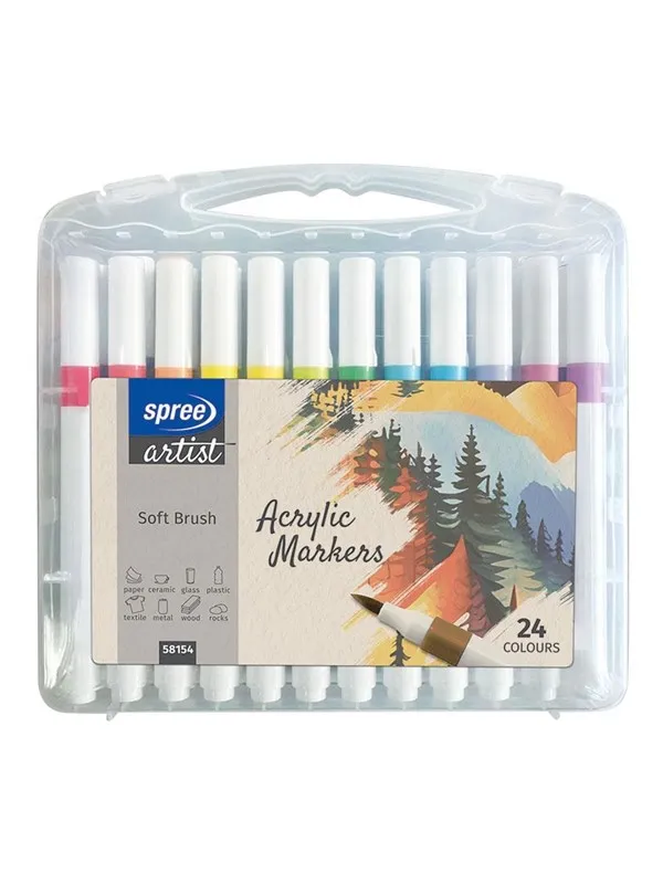SPREE Acrylic Brush Tips 24 pcs.