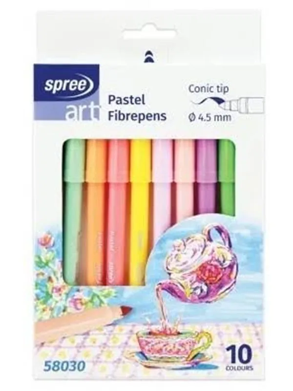 SPREE Markers. 10 pcs. ø4.5mm. PASTEL COLORS