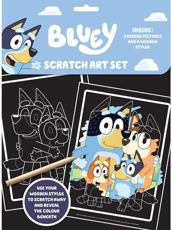 Alligator BLUEY Scratch Art Set