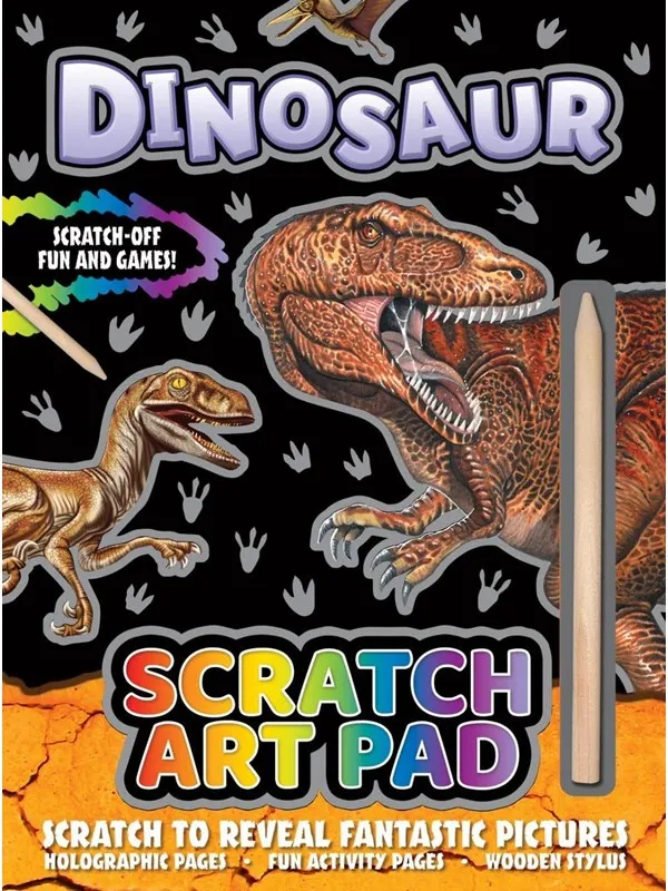 Alligator DINOSAURUS Scratch Art Pad