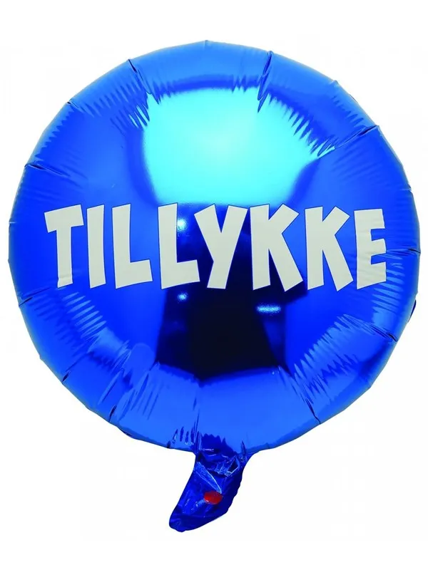 SCANSEASON Folieballon 35 cm. Blå/Tillykke
