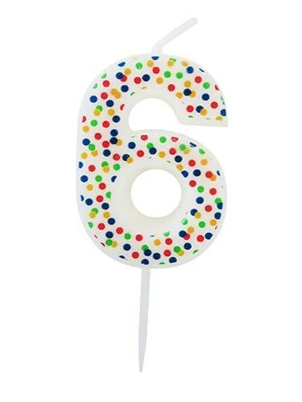 SCANSEASON Light with number 6 . 7.5cm high