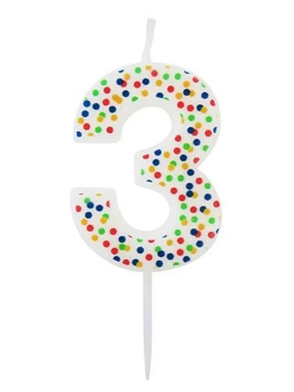 SCANSEASON Light with number 3. 7.5cm high