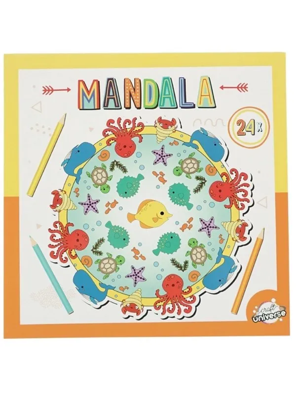 Creative Craft Group Coloring book MANDALA 20.5*20.5cm SEA ANIMALS