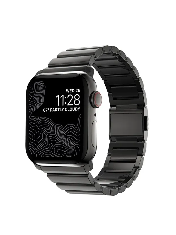 Nomad Strap Stainless Steel Graphite Black V2 42/44/45/49 mm