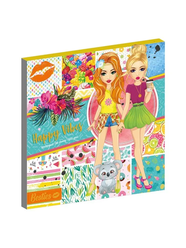Creative Craft Group BESTIES Design Block 25*25cm. 230g HAPPY
