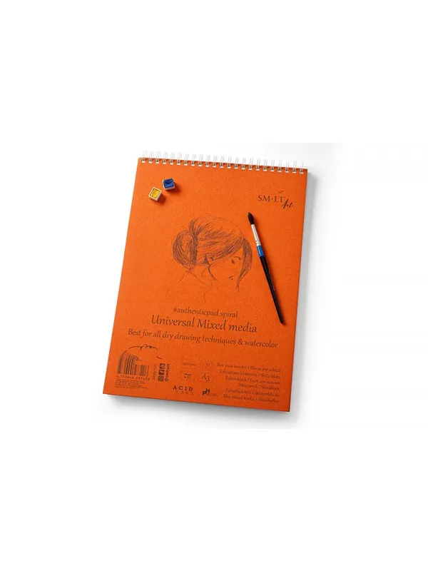 SMLT Drawing pad MIXED MEDIA paper. A3. 200g.
