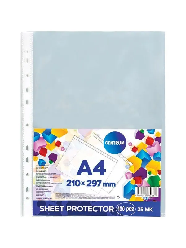 CENTRUM Plastic pocket A4 25 micron 100 pcs.