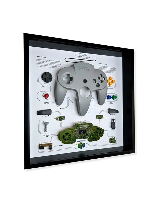 GRC - Retro Art Nintendo N64 Controller Display - Grey - Bilde