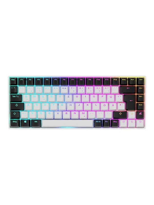 Sharkoon SKILLER SGK50 S3 - keyboard - 75% - QWERTZ - German - white Input Device - Gamingtastatur - Tysk - Hvit