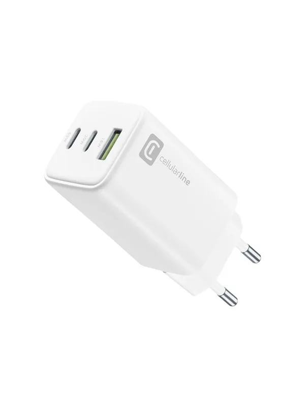 CELLULAR line ACHUSB3GAN65WTABW - power adapter - QC / PD portable - 65 Watt Strømforsyning (PSU) - 65 Watt - ATX - 80 Plus