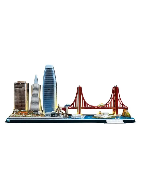 Cubic Fun 3D Puzzle City Line San Francisco with LED Lighting 3D Puslespill