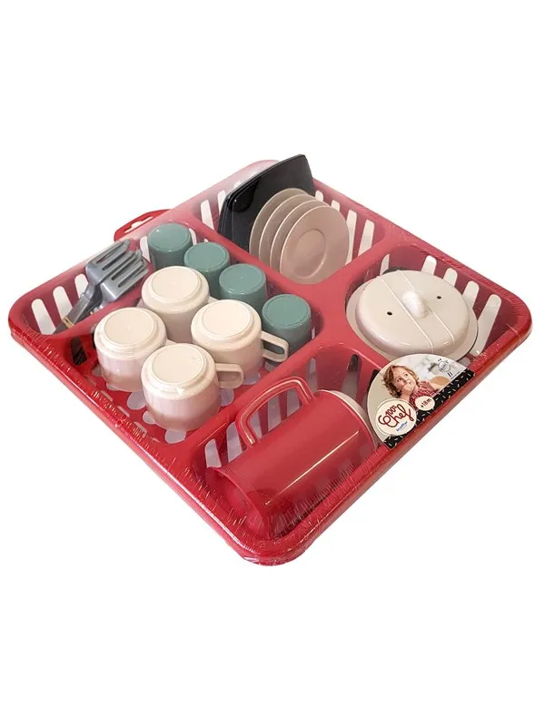 Ecoiffier Colorful Dish Draining Rack with Accessories 30cm