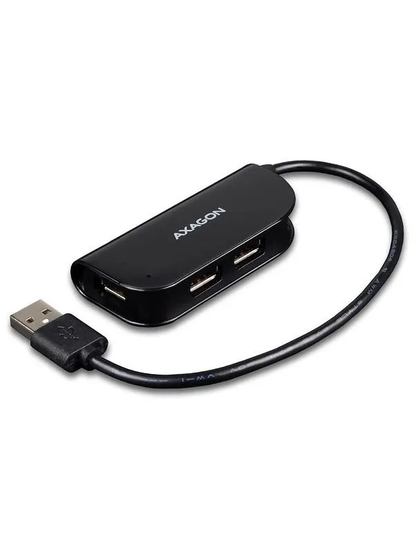 AXAGON 2.0 USB-A Hub USB-hub - USB 2.0 - 4 porter - Svart