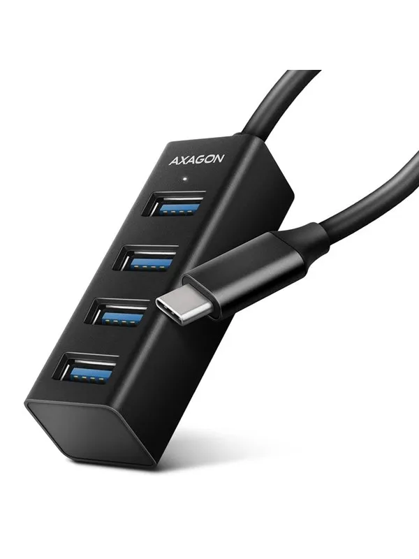 AXAGON SuperSpeed USB-C Mini Hub USB-hub - USB 3.2 - 4 porter - Svart