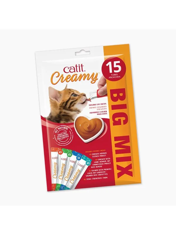 Catit - Creamy Premium Treat for Cats - Chicken - Multi pack 15 x 10 g