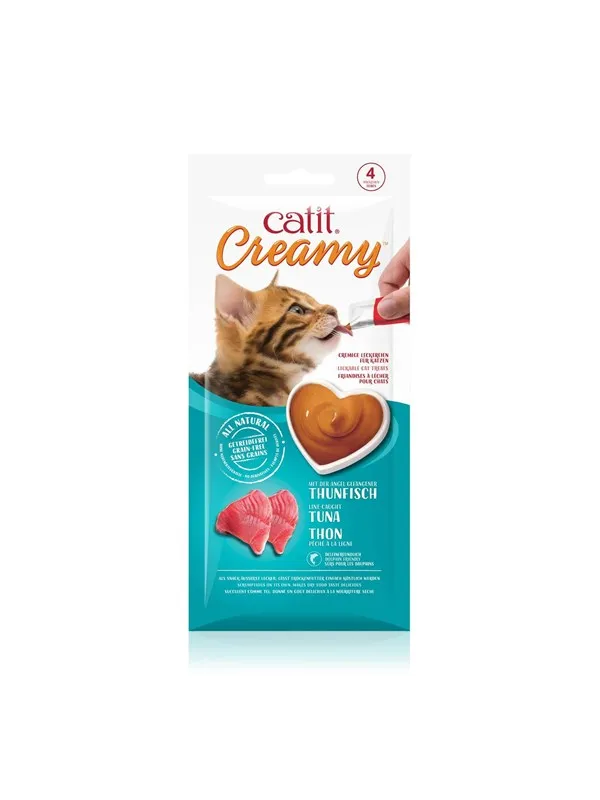 Catit Creamy - Premium Treat for Cats - Tuna 4x10g