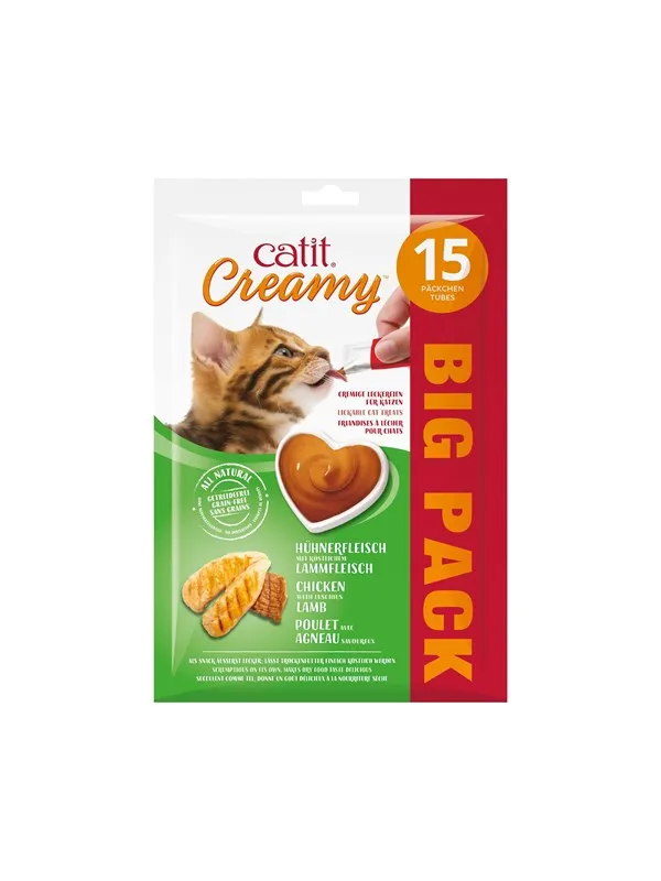 Catit - Creamy Premium Treat for Cats - Chicken with Lamb - 15 x 10 g