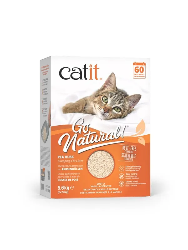 Catit - Pea Husk Pellet Clumping Cat Litter - Vanilla - 5.6 kg