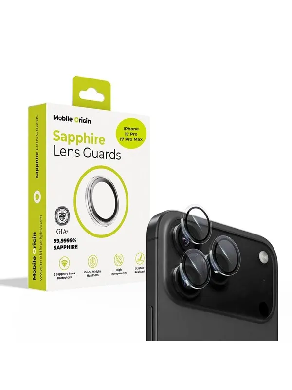 Mobile Origin Sapphire Lens guards - clear - iPhone 17 Pro / 17 Pro Max
