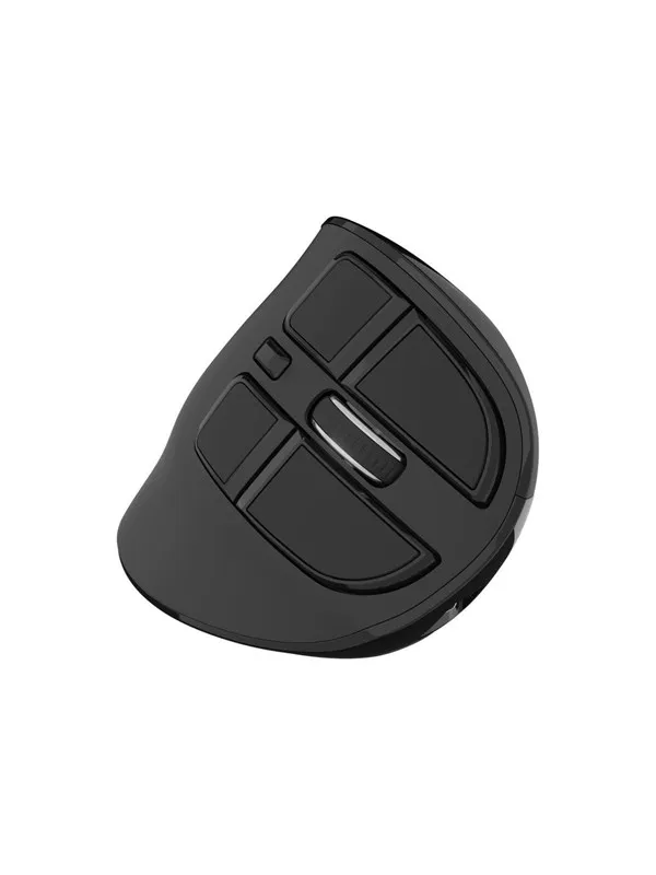 Natec EUPHONIE PRO - vertical mouse - 2.4 GHz Bluetooth 5.0 - black - Vertical mouse - Optisk - 9 - Svart
