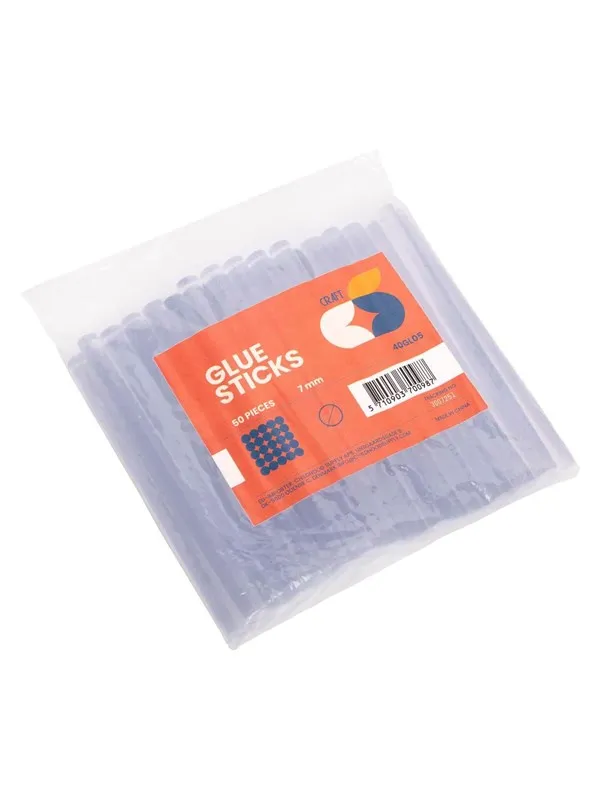 Colorations - Transparent Hot Melt Glue Sticks - 7x 100 mm 50 pcs.