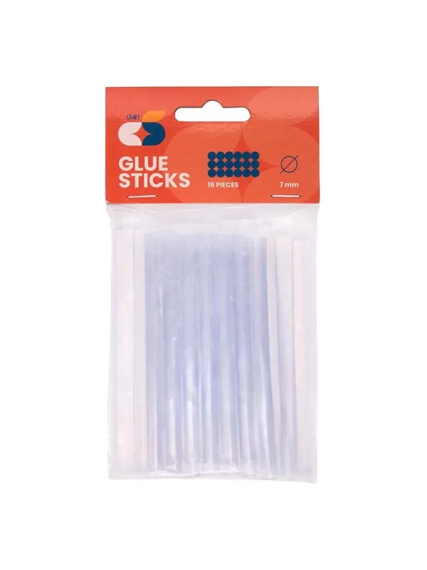 Colorations - Transparent Hot Melt Glue Sticks - 7x100 mm 18 pcs.
