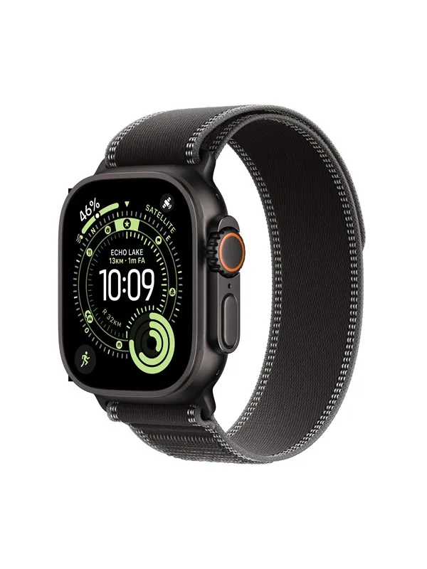 Apple Watch Ultra 3 GPS + Cellular 49mm Black Titanium Case with Black/Charcoal Trail Loop - M/L