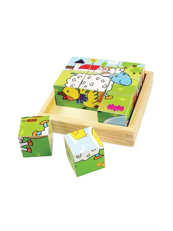 Bigjigs Farm Animals Block Puzzle Blokk