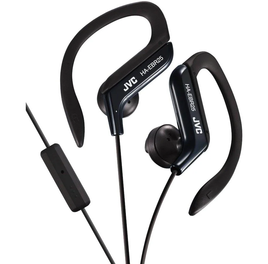 JVC Ear Clip Headphones for Sport with Remote and Microphone - Black