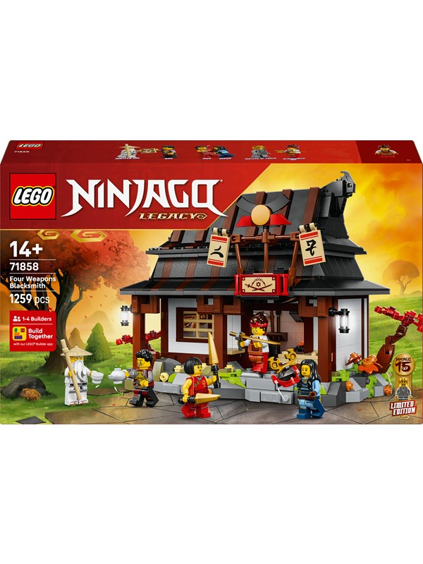 LEGO Ninjago 71858 15-årsjubileumssett med 4 våpen-smia