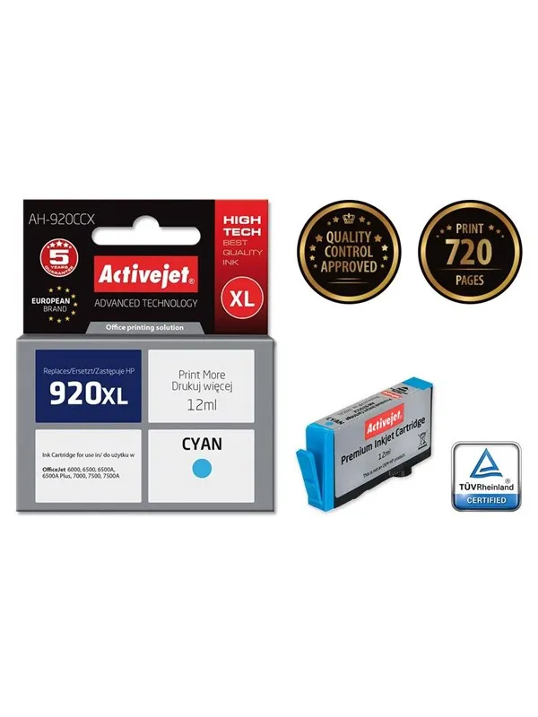 ActiveJet AH-920CCX - XL size - cyan - compatible - ink cartridge (alternative for: HP 920XL)