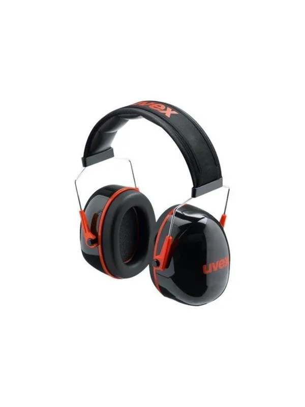 Uvex K3 - earmuffs - polyethylene ABS plastic polyvinyl chloride (PVC) foam - black red