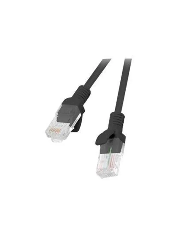 Lanberg patch cable - 25 cm - black RAL 9004 - Svart - 0.25m
