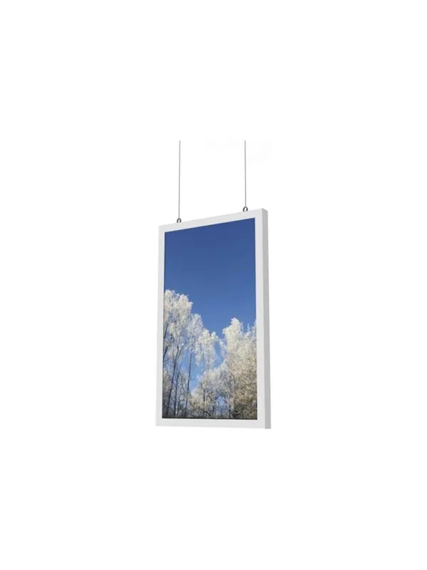 HI-ND mounting component - portrait - for digital signage LCD panel - white RAL 9003 - Max - recommended for 49"