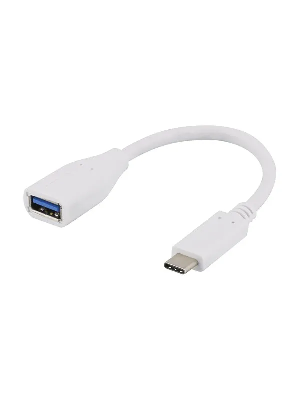 Deltaco USBC-1205 - USB-C adapter - USB Type A to 24 pin USB-C - 15 cm
