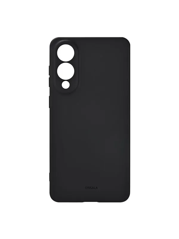ONSALA Phone Case Samsung S25 Edge Back Silicone Touch Black