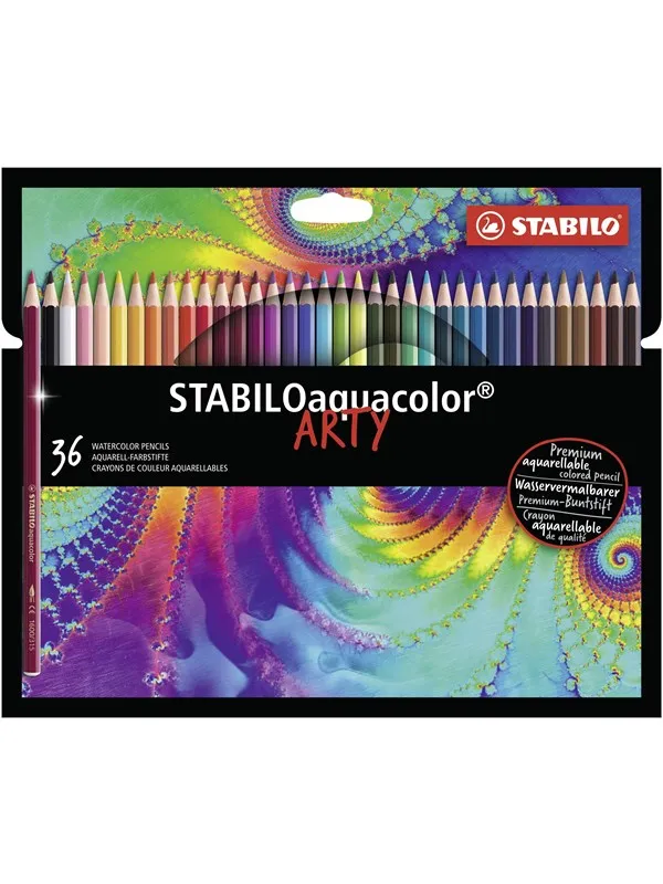 STABILO Aquacolor - Watercolor Colored Pencil - ARTY - Set 36 Pcs.