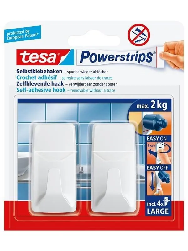 tesa Powerstrips Indoor Towel Hook