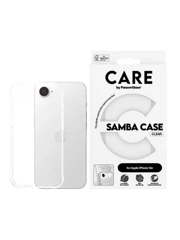 CARE by PanzerGlass Samba Case Transparent iPhone 17e | 16e