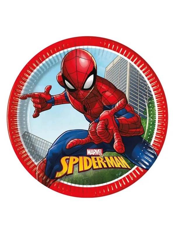 Globos - Paper Plates FSC Spider-Man Crime Fighter 8 pcs.