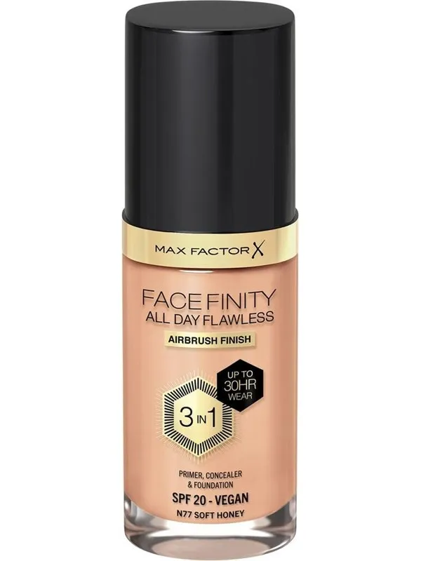 Max Factor All Day Flawless 3in1 Foundation 77 Soft honey 30m