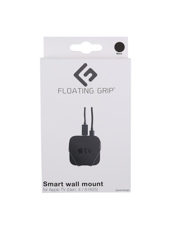 Floating Grip APPLE TV GEN. 4 WALL MOUNT (BLACK) - Max - recommended for